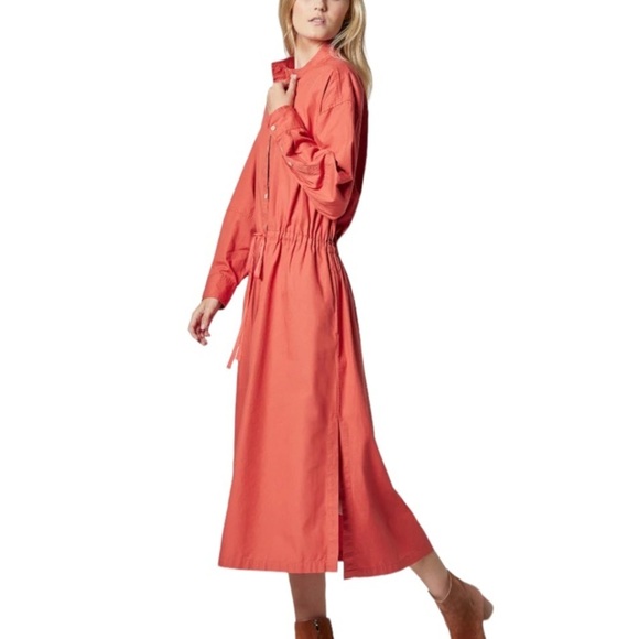 NWT Joie Ardine Midi Cotton Dress in Warm Spice Size Medium - Picture 2 of 11